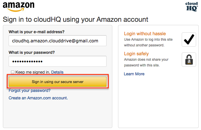 Authorize Amazon Cloud Drive