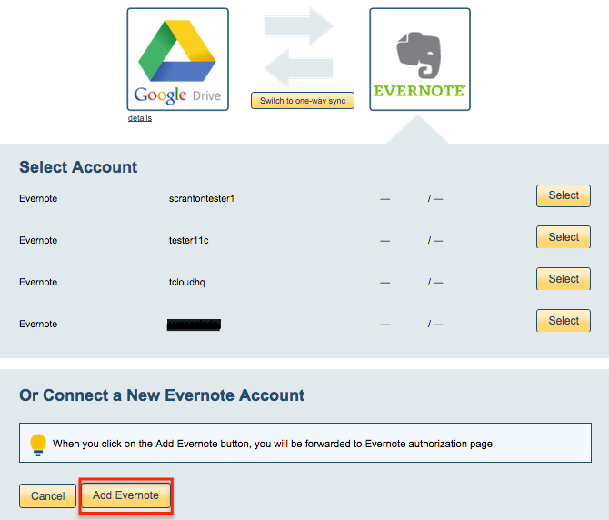  Evernote account