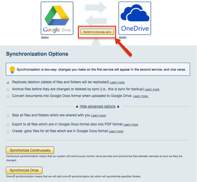 How to backup google drive to onedrive cloudhq support