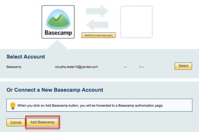 Basecamp account