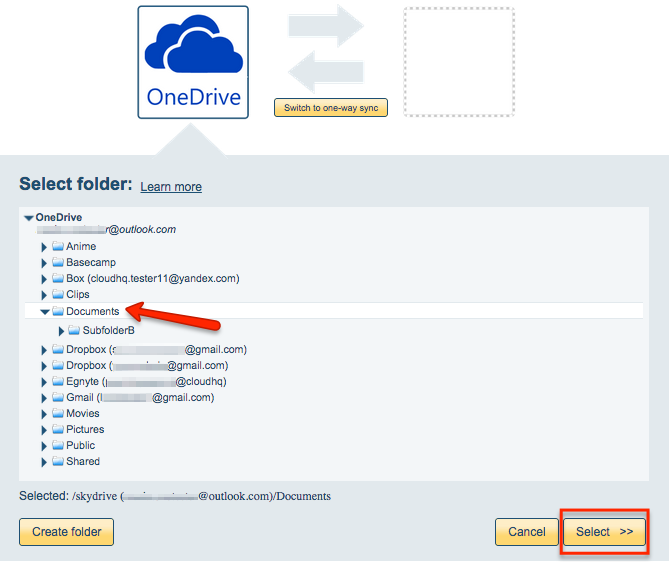 OneDrive folder