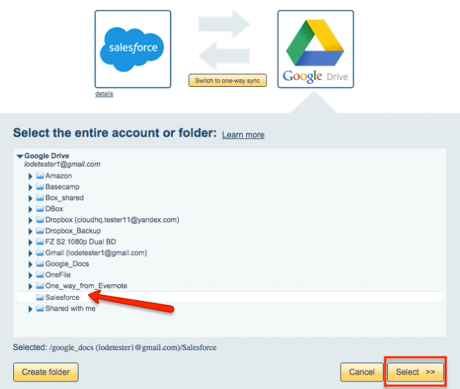 how to access google drive folders