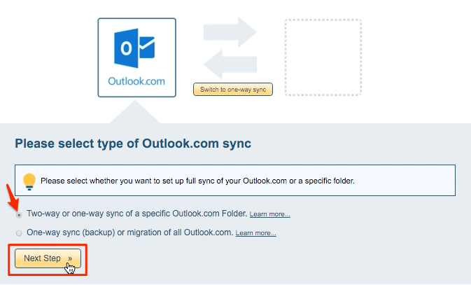Outlook sync