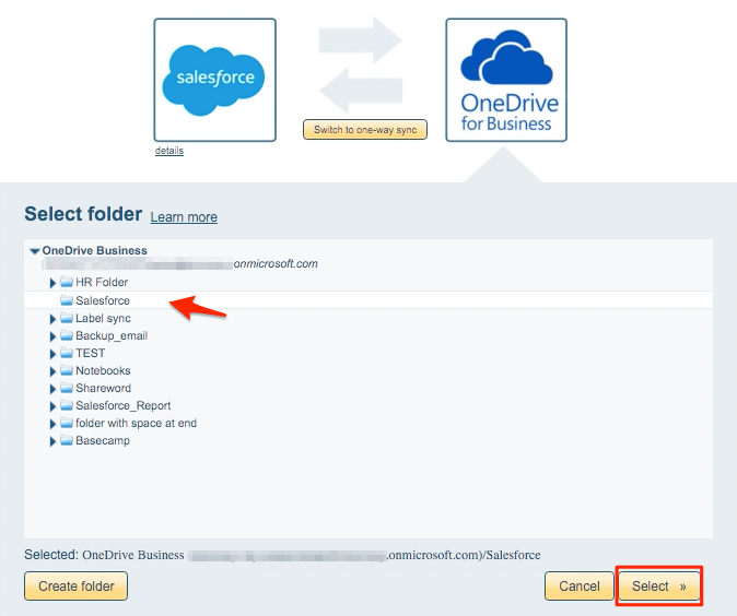 OneDrive Business folder