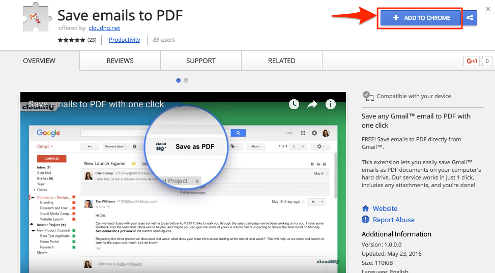 how to download google drive attachments from email