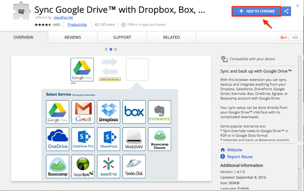 download all google drive extension