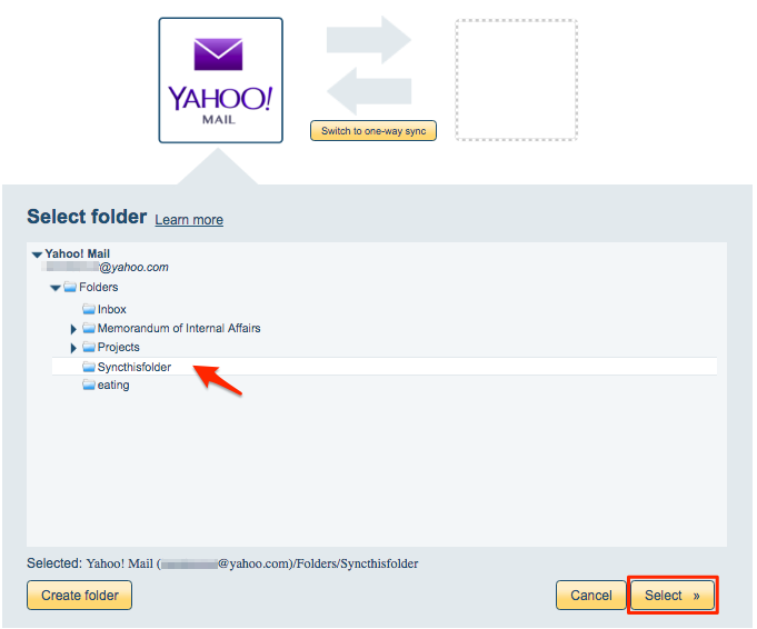 Sync Yahoo