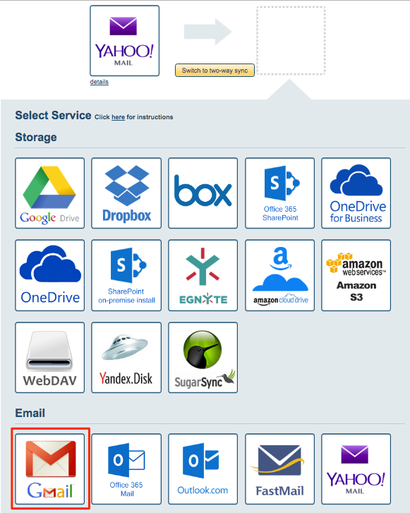 Drive yahoo sales mail