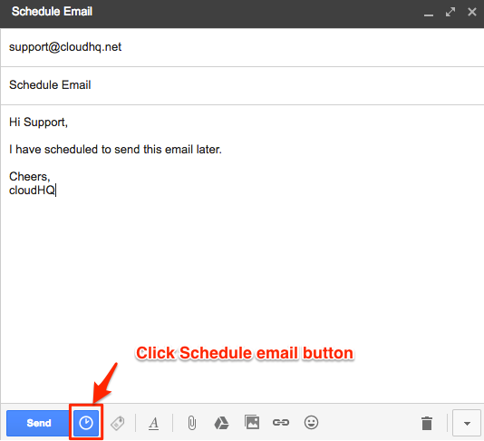 schedule email for gmail