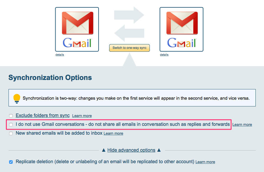 Gmail Label Share option