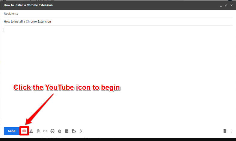 embed youtube videos in gmail email