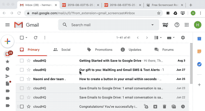 google drive mail