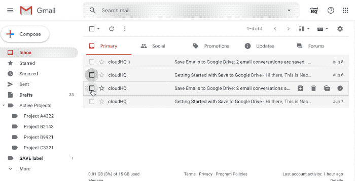 Créer un fichier PDF avec Gmail sans l'imprimer